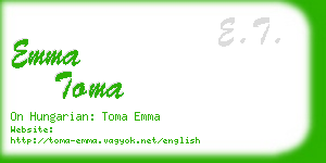 emma toma business card